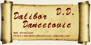 Dalibor Dančetović vizit kartica